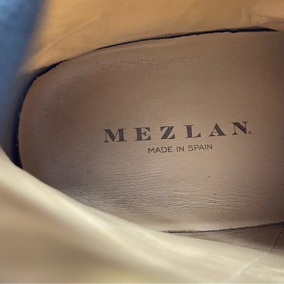 Mezlan Black Leather Burnished Calfskin Hybrid Hi Top Lace Up Ankle Boots men 10 - Picture 12 of 16